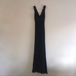 Long black halter dress